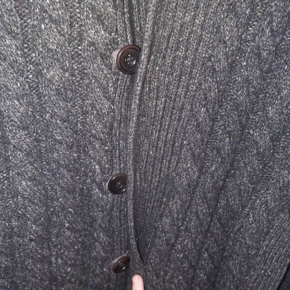 Mens GAP Button Up Chunky Knit Wool Cardigan Size Small - Picture 2 of 5